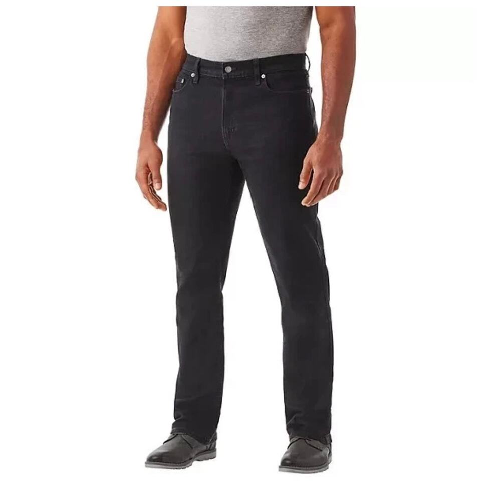 Mens Members Mark Straight Fit Premium Stretch Denim Jeans Black Sz 40 X 32 NWT